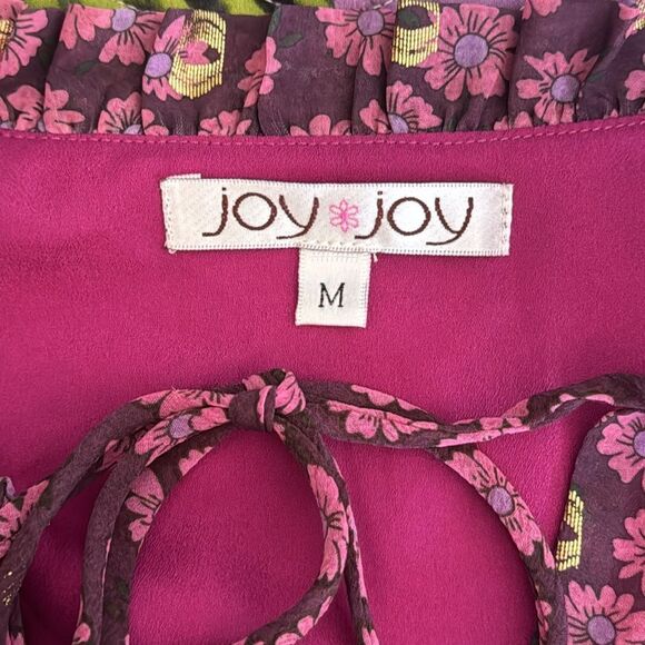 Joy Joy Dress sz Medium Ruffle Tiered Mini - Picture 10 of 15